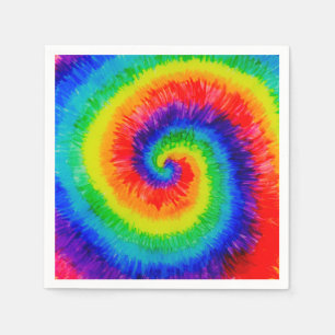 Rainbow Tie-Dye Alcohol Ink Napkin