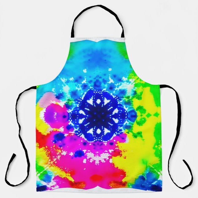 Rainbow Tie Dye Apron (Front)