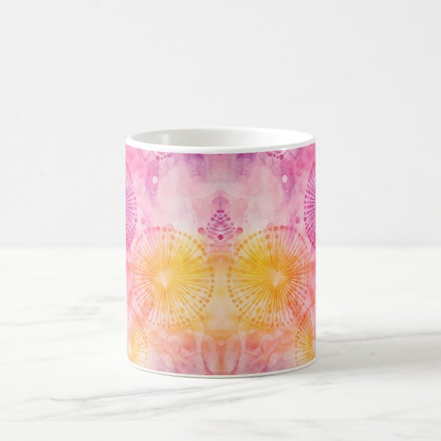 Rainbow Tie Dye Art Coffee Mug (Center)