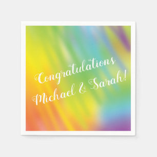 Rainbow Tie Dye Baby Shower Napkin
