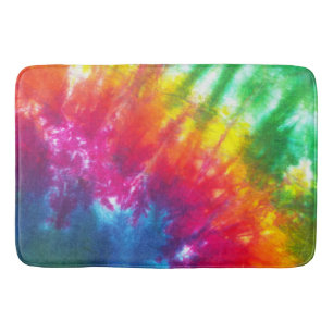 Rainbow Tie-Dye Bath Mat