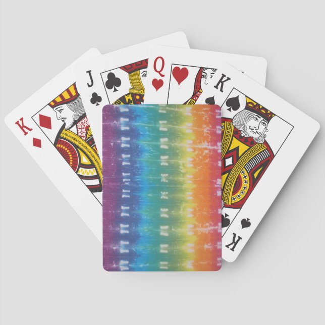 Rainbow Tie Dye Bicycle Playing Cards (Back)