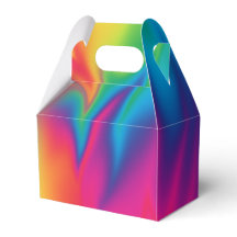 Rainbow Tie-Dye Birthday Party Favour Gable Box