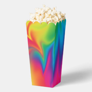 Rainbow Tie-Dye Birthday Party Favour Popcorn Box
