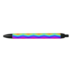 Rainbow tie-dye black ink pen