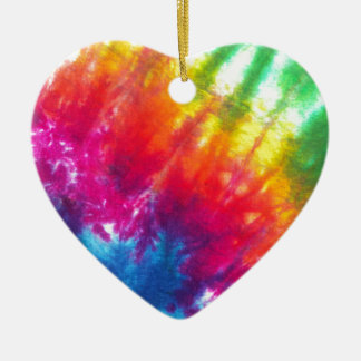 Rainbow Tie-Dye Ceramic Tree Decoration
