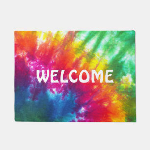 Rainbow Tie-Dye Doormat
