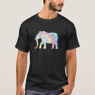 Rainbow Tie Dye Elephant Lover Silhouette Hawaiian T-Shirt