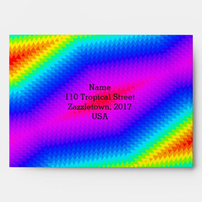 Rainbow tie-dye envelope (Front)