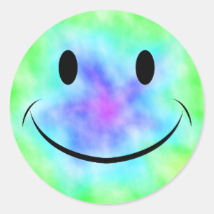 Rainbow Tie Dye Face Sticker