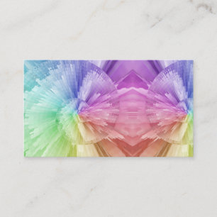 Rainbow Tie Dye Feathers Colourful Business Card