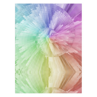 Rainbow Tie Dye Feathers Colourful Tablecloth