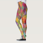 Rainbow Tie Dye Harlequin Herringbone & Butterfly Leggings<br><div class="desc">- Super fun design that incorporates herringbone and Harlequin patterns to create this busy,  colourful design. There is even a gigantic butterfly in this design! There are matching products available in my store.</div>