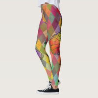 Rainbow Tie Dye Harlequin Herringbone & Butterfly