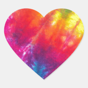 Rainbow Tie-Dye Heart Sticker