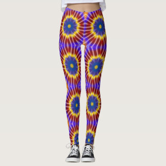 Rainbow Tie Dye Kaleidoscope Leggings