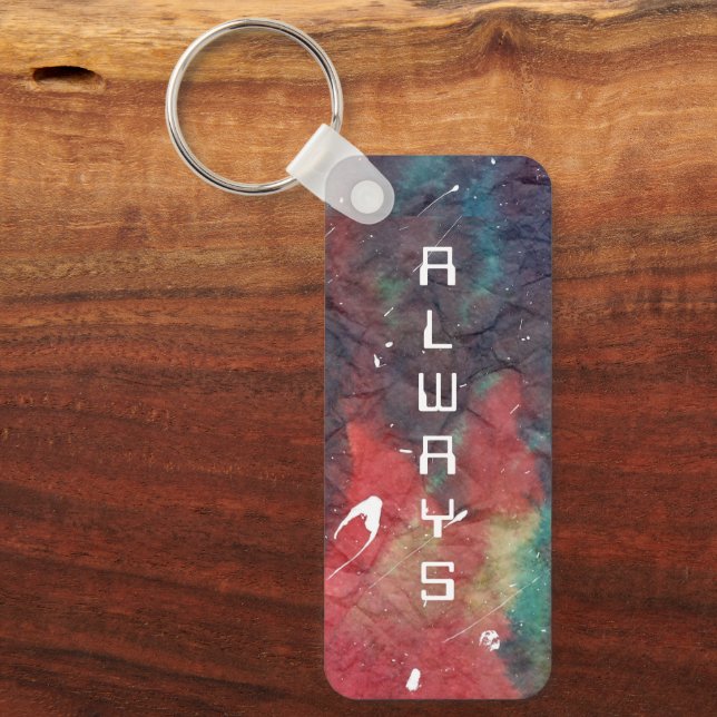 Rainbow Tie-Dye Keychain (Front)