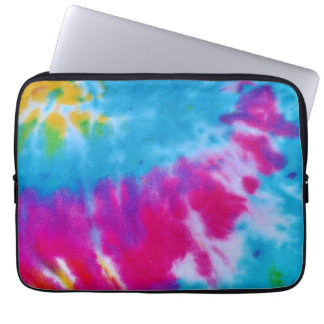 rainbow tie dye laptop case