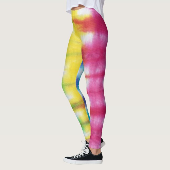 Rainbow Tie Dye Leggings (Left)
