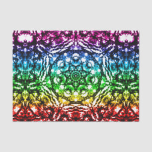Rainbow Tie Dye Mandala Star Birthday Party Tissue Paper
