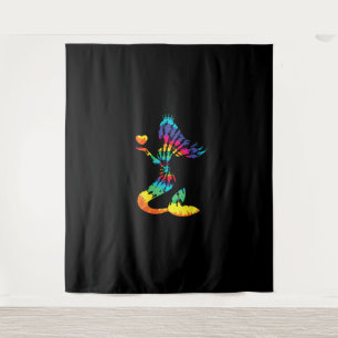 Rainbow Tie-Dye Mermaid Shirt in 60s 70s Retro Hip Tapestry