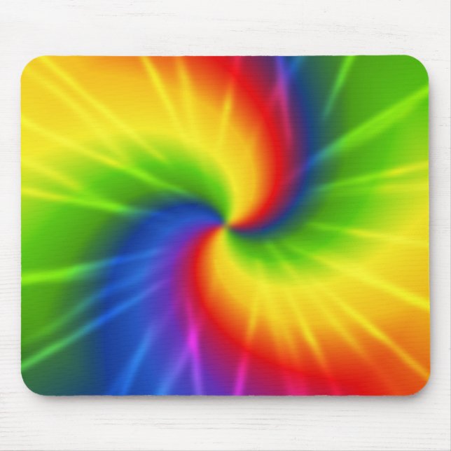 Rainbow (tie-dye) mouse mat (Front)