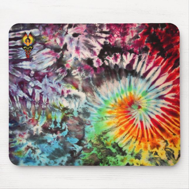 Rainbow Tie Dye Mouse Mat (Front)
