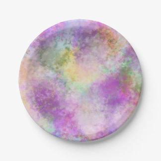 Rainbow tie dye paper plate