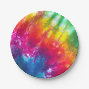 Rainbow Tie-Dye Paper Plate