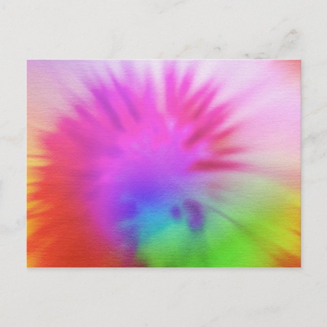 Rainbow tie-dye postcard (Front)