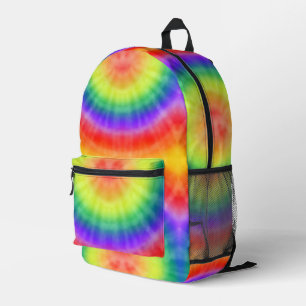 Rainbow Tie Dye Printed Backpack