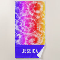 Rainbow Tie Dye Psychedelic Personalised Name