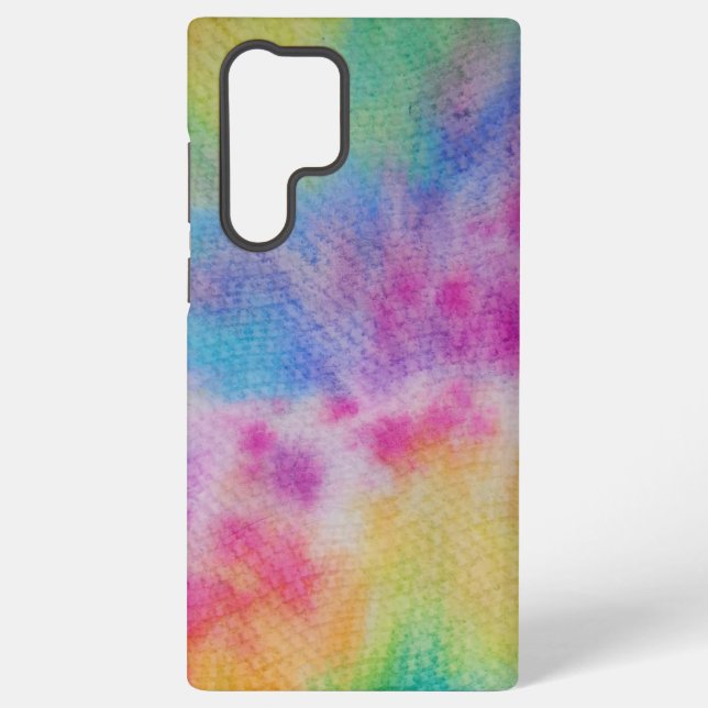 Rainbow Tie Dye Samsung Galaxy S22 Ultra Case (Back)