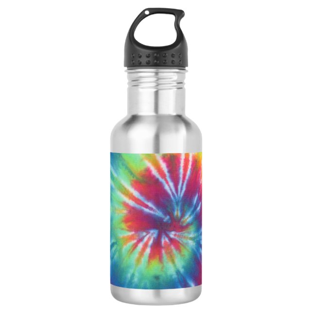 Rainbow Tie Dye Swirl 710 Ml Water Bottle (Front)