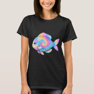 Rainbow Tie-Dye Tropical Fish T-Shirt
