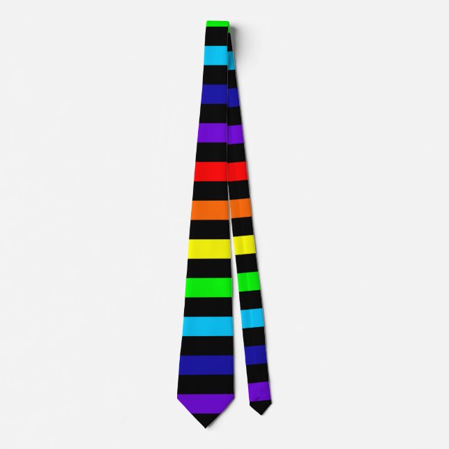 Rainbow Tie (Horizontal Stripes) (Front)