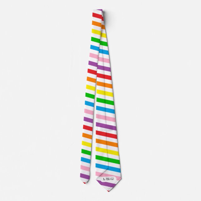 Rainbow Tie with Secret Message (Back)