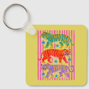 rainbow tiger dreams key ring