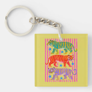 rainbow tiger dreams key ring