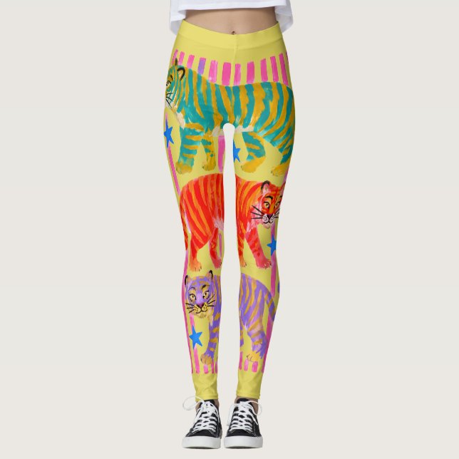 rainbow tiger dreams leggings (Front)