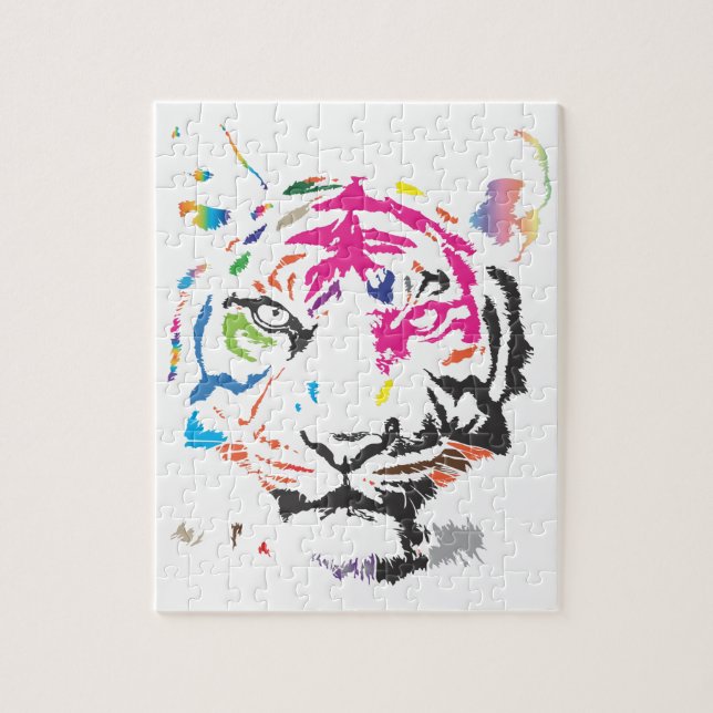 Rainbow Tiger Jigsaw Puzzle (Vertical)