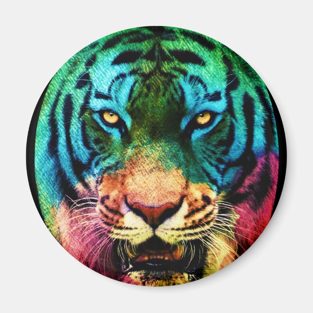 Rainbow Tiger Magnet (Front)