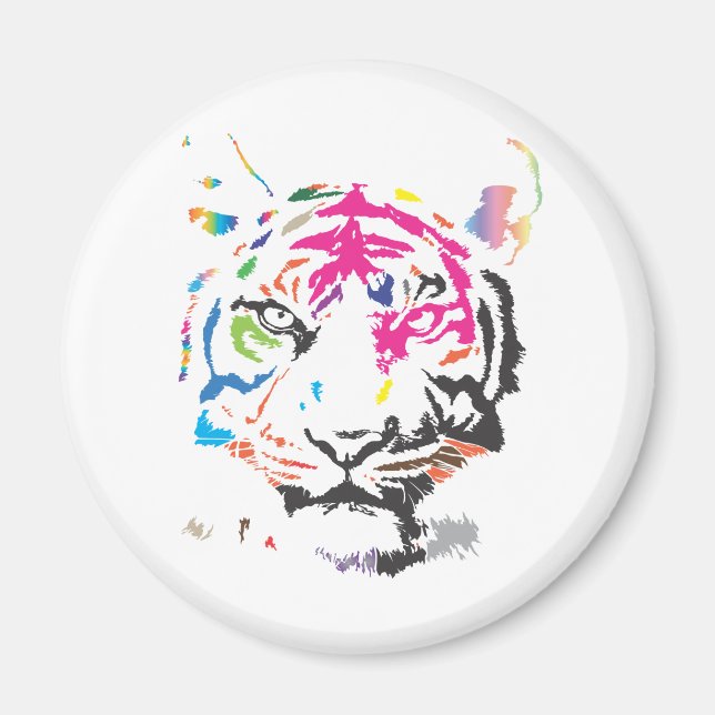 Rainbow Tiger Magnet (Front)