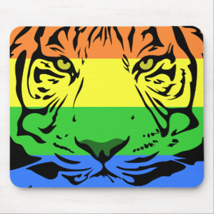 Rainbow Tiger Mouse Mat