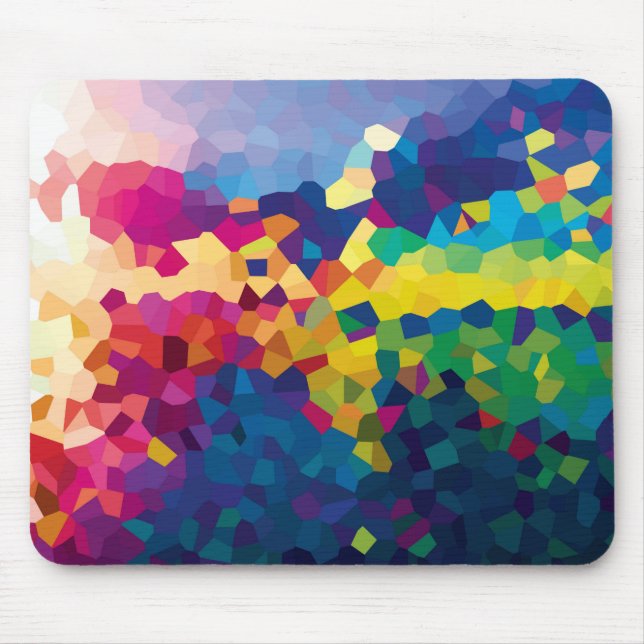 Rainbow Tile Mouse Mat (Front)