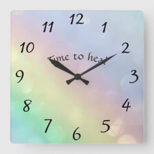 Rainbow 'Time to heal' clock