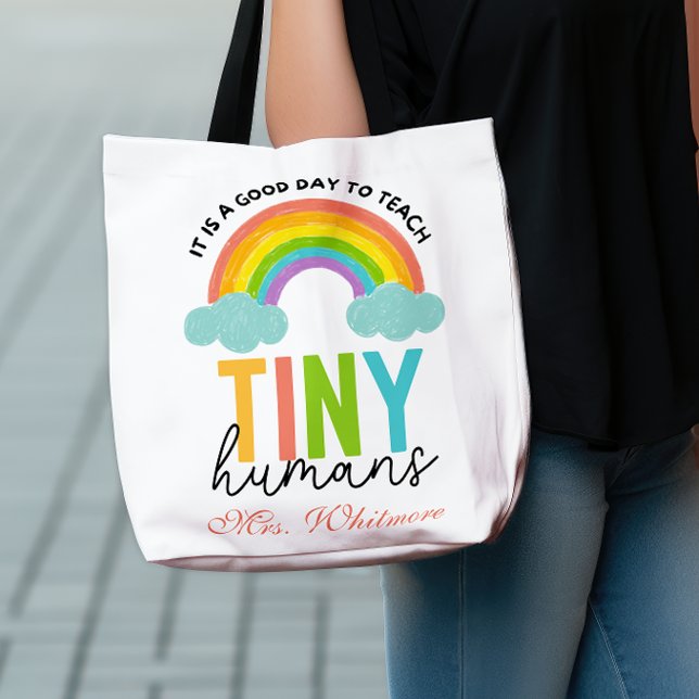 Rainbow Tiny Humans Personalised Crossbody Bag (Creator Uploaded)