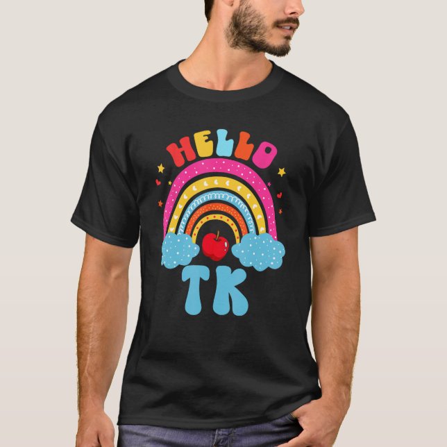 Rainbow TK Teacher Transitional Kindergarten Back  T-Shirt (Front)