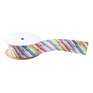 Rainbow Toothbrushes Ribbon Satin Ribbon