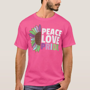 Rainbow Toric Flag Pride Lgbtq Sunflower  T-Shirt